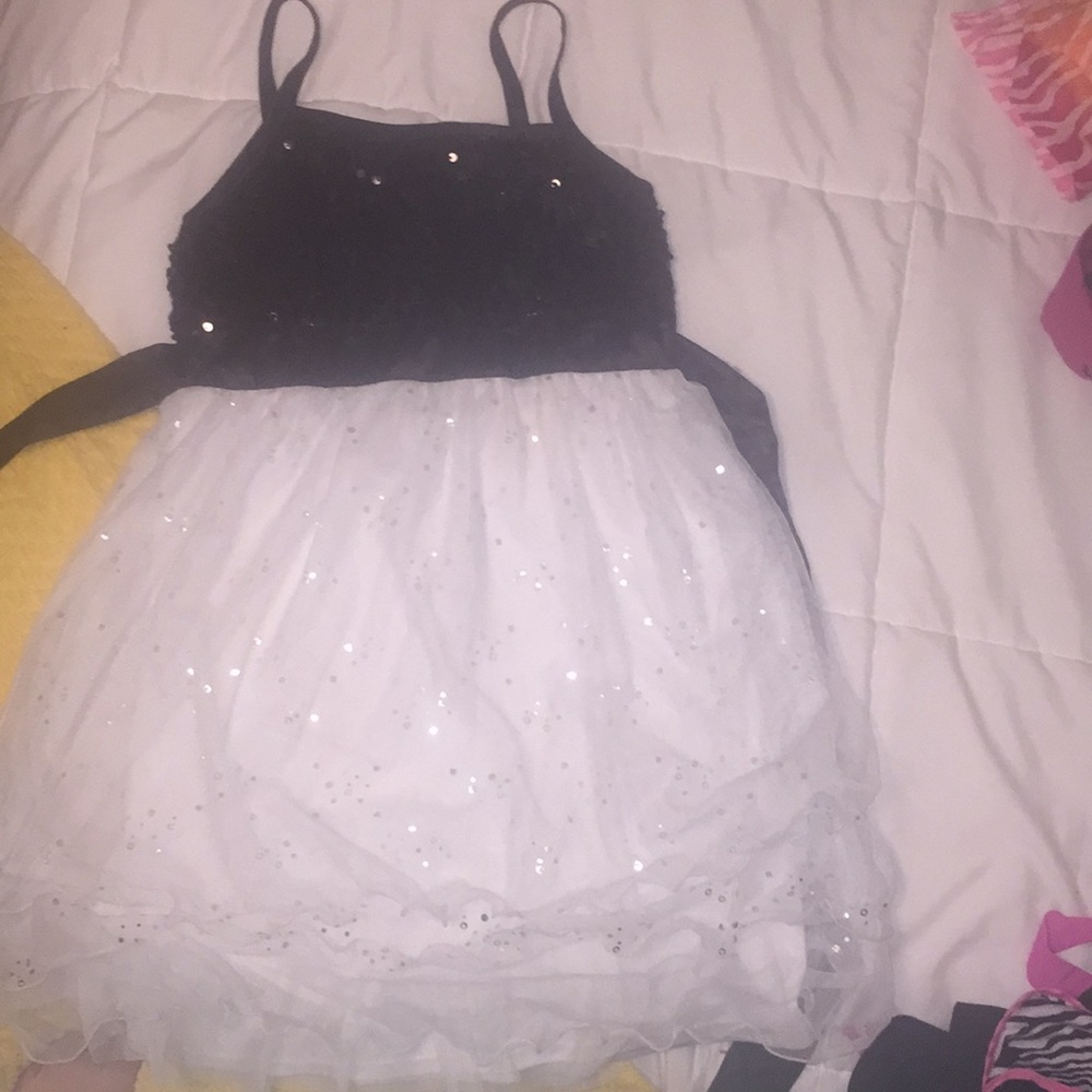White and black justice dress